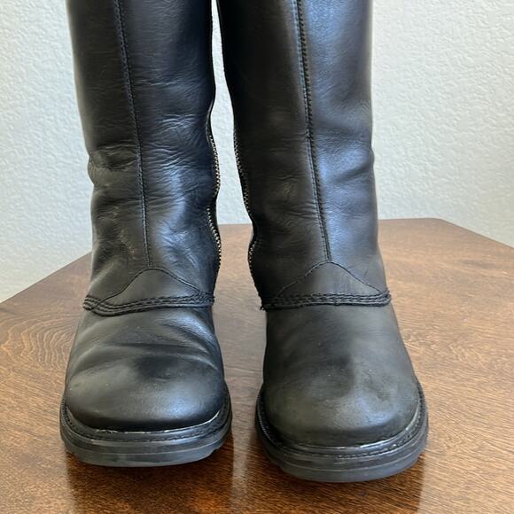 Sorel Scotia Waterproof Tall Leather Boots Black Size 6 - Picture 8 of 9